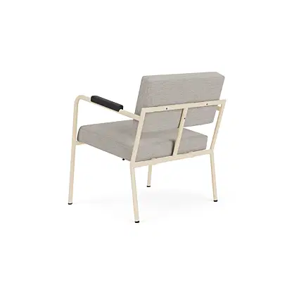 Monday Lounge chair with arms - sand frame - black arms